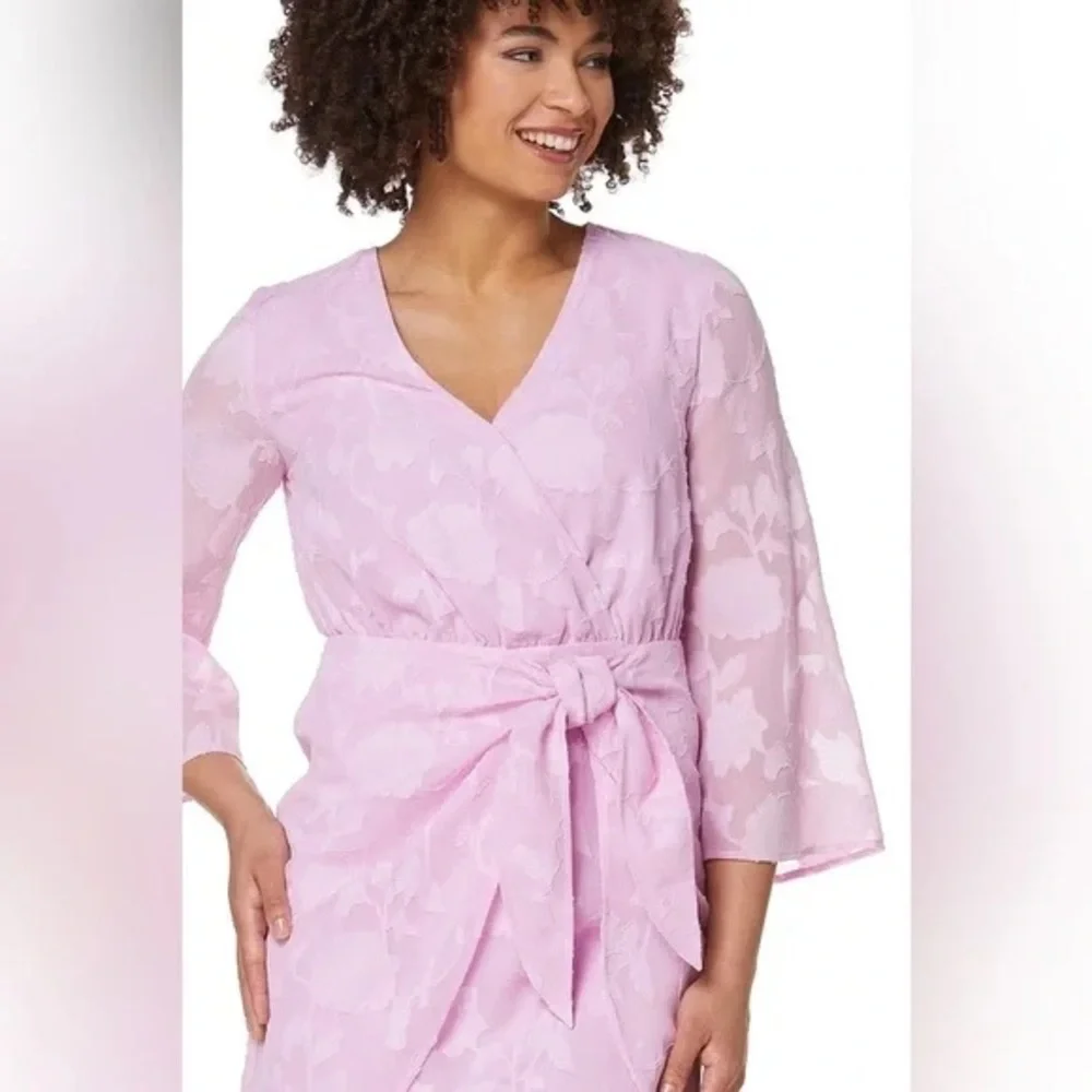 Cato Light Pink Floral Wrap Dress